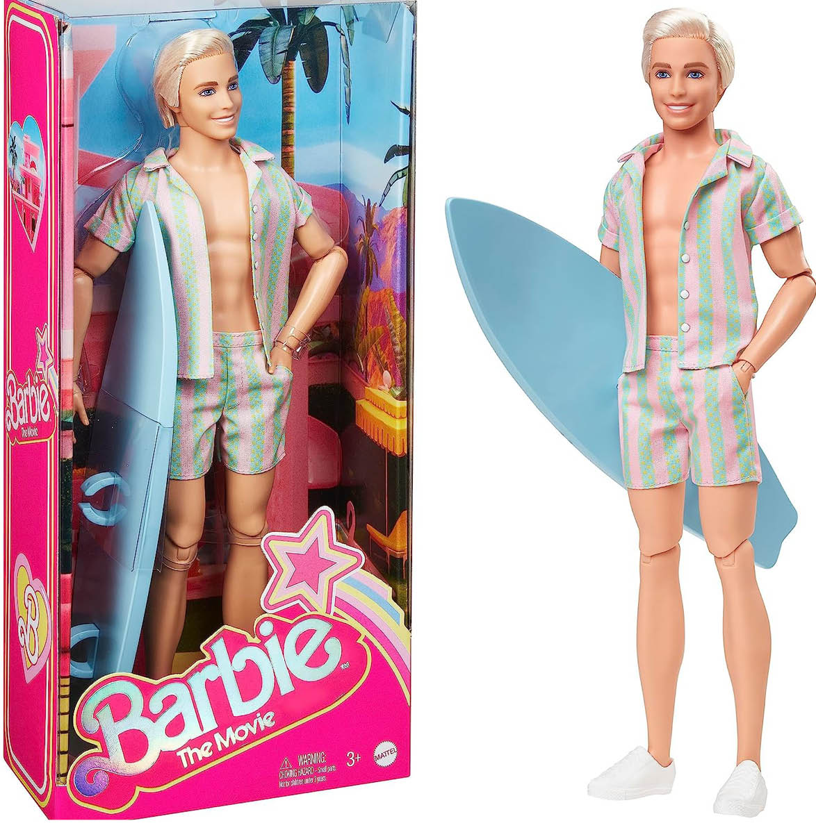 Barbie Movie Ken Beach in box