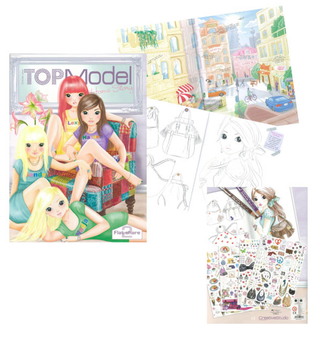 Top Model Colouring Sticker Book