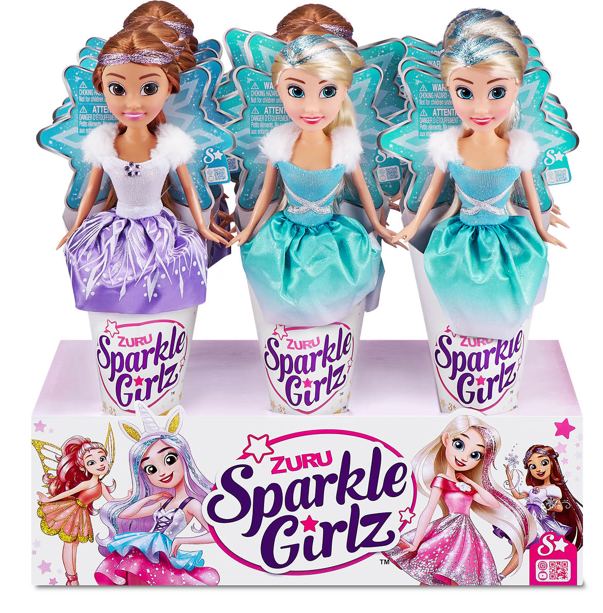 Sparkle Girlz Winter Princess Dolls Group