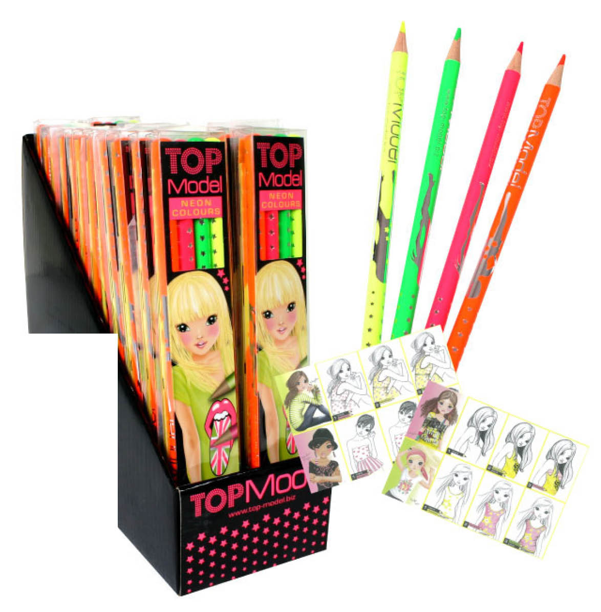 Top Model Neon Coloured Pencils