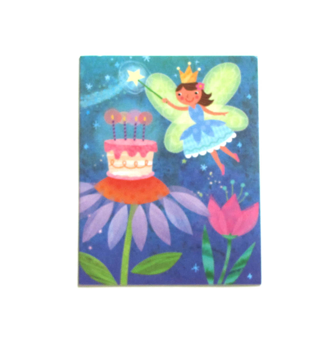 Fairy with Birthday Cake Miniature Greeting Card
