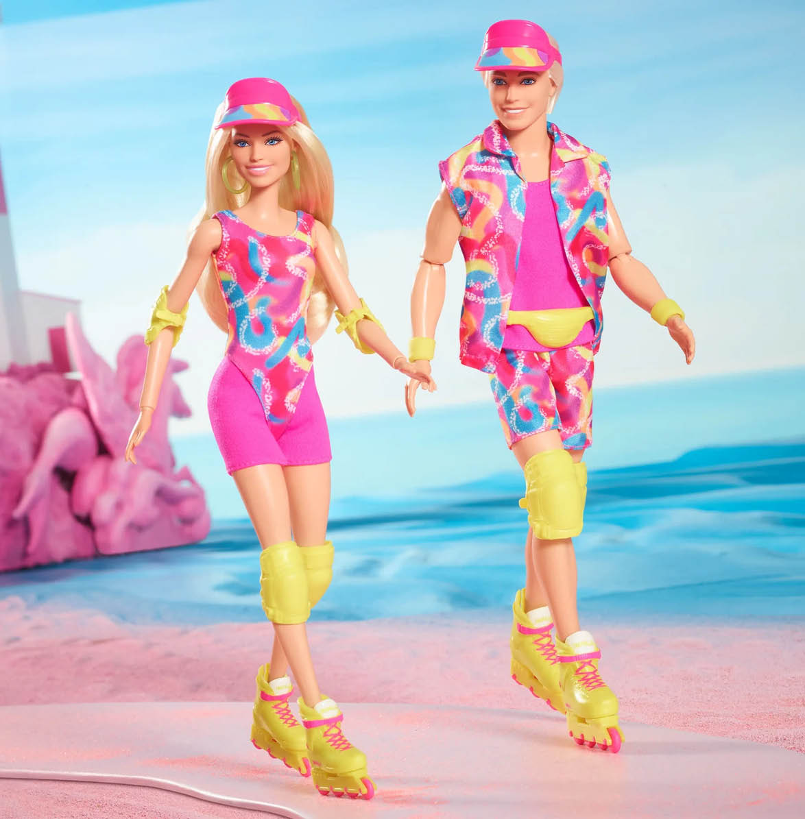 Barbie The Movie Barbie and Ken Dolls in skates