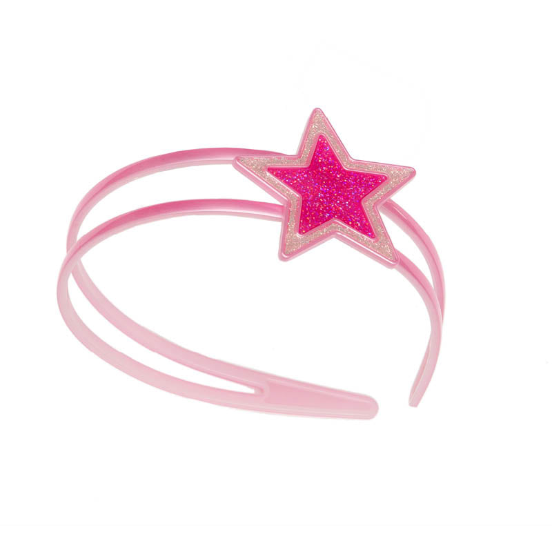 Princess Star Glitter Pink Headband