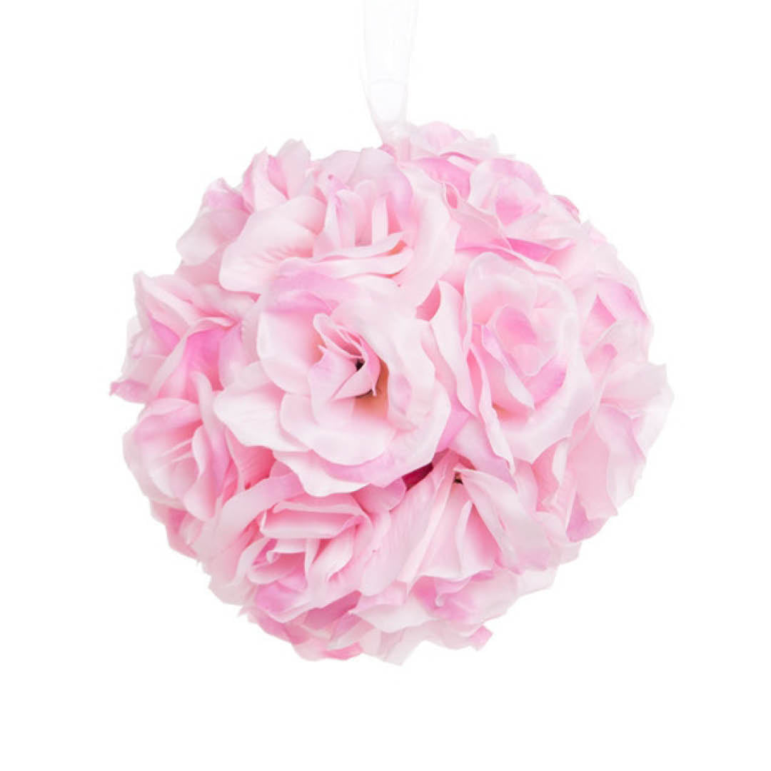 XL Rose Ball Pale Pink Hanging Decoration