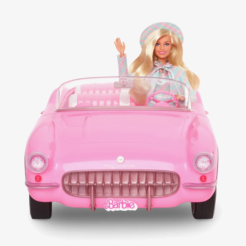 Barbie cartoon top barbie car