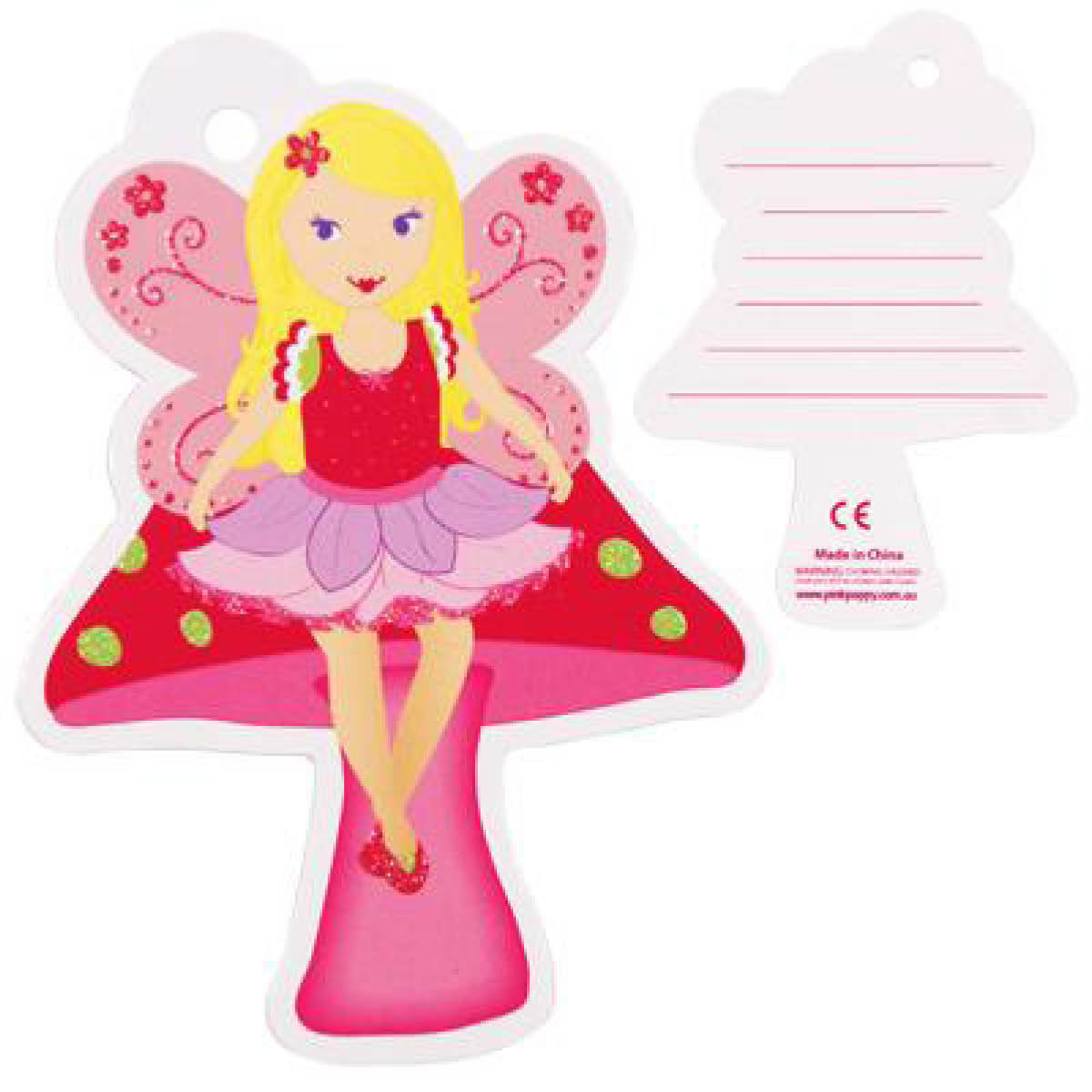 Pink Poppy Fairy Gift Tag