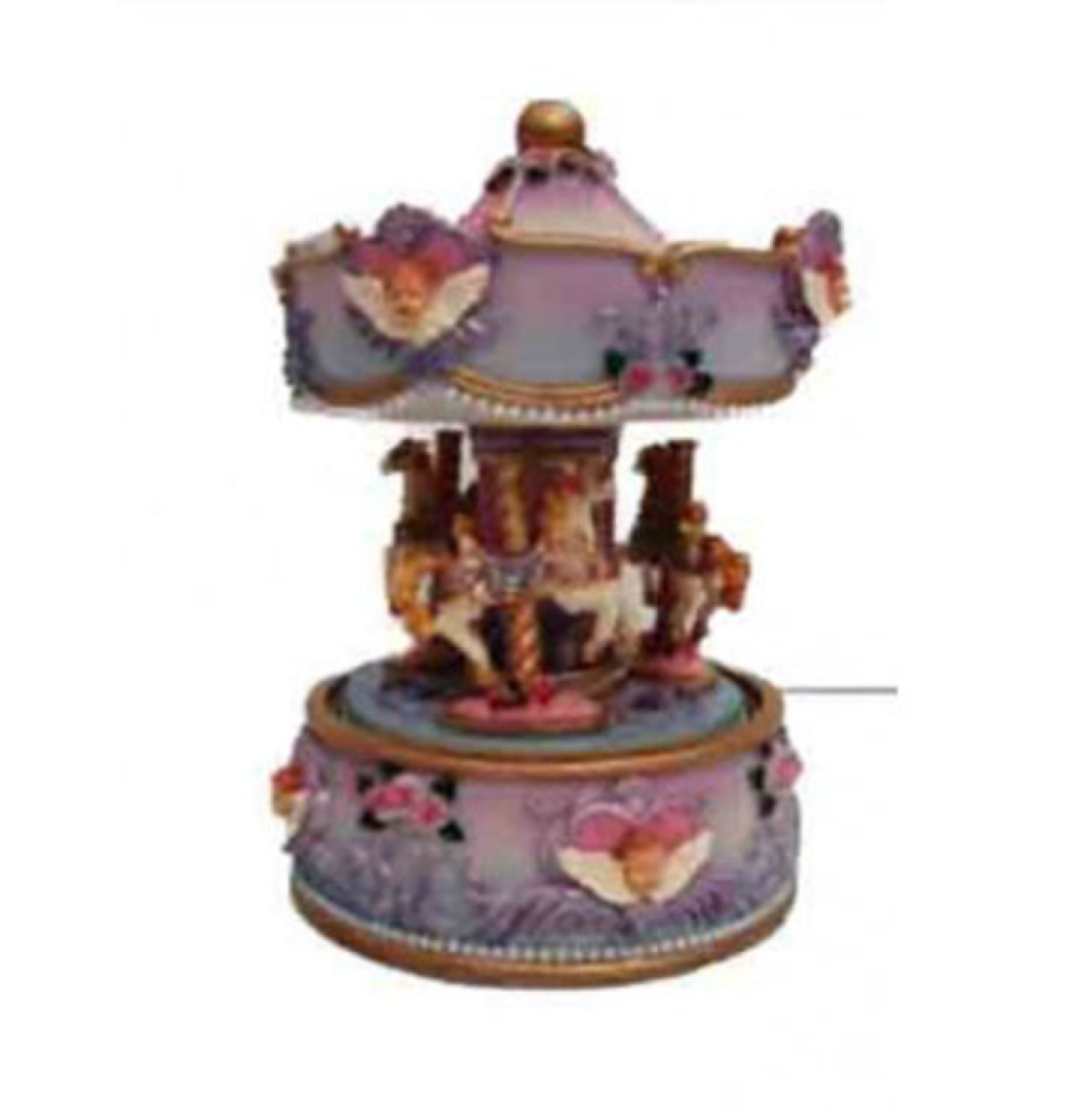 Musical Carousel With Three Horses