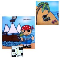 Pirate Thank You Cards With Sprinkles